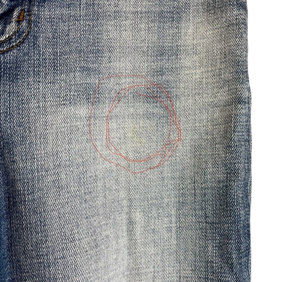 L'AGENCE Mid-Rise Skinny Jeans Distressed Light Wash Size 26 Raw Hem Blue Denim - Picture 13 of 13